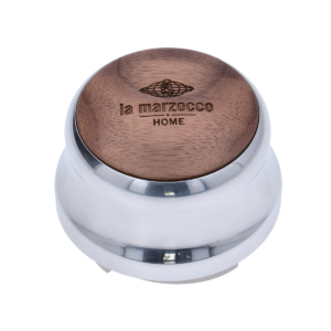 La Marzocco Leveler mit hölzerner Oberseite – Espresso-Verteiler mit elegantem Walnussholz-Top