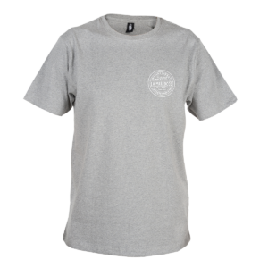 Graues T-Shirt mit weißem Print "True Artisans Est. 1927" auf dem Rücken – Barista-Shirt im Casual-Look, ideal für Kaffeeliebhaber, Cafépersonal oder Fans von La Marzocco