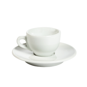 Klassische Espressotasse mit Untertasse im Linea-Micra-Design – perfekt abgestimmt auf die La Marzocco Linea Micra Espressomaschine. Ideal für die stilvolle Kaffeezubereitung im Home-Barista-Umfeld oder als Café-Equipment. Hochwertiges Zubehör passend zur Siebträgermaschine und den Barista Tools.