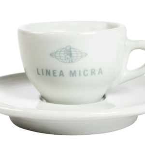 Klassische Espressotasse mit Untertasse im Linea-Micra-Design – perfekt abgestimmt auf die La Marzocco Linea Micra Espressomaschine. Ideal für die stilvolle Kaffeezubereitung im Home-Barista-Umfeld oder als Café-Equipment. Hochwertiges Zubehör passend zur Siebträgermaschine und den Barista Tools.