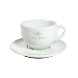 Klassische Espressotasse mit Untertasse im Linea-Micra-Design – perfekt abgestimmt auf die La Marzocco Linea Micra Espressomaschine. Ideal für die stilvolle Kaffeezubereitung im Home-Barista-Umfeld oder als Café-Equipment. Hochwertiges Zubehör passend zur Siebträgermaschine und den Barista Tools.