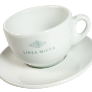 Klassische Espressotasse mit Untertasse im Linea-Micra-Design – perfekt abgestimmt auf die La Marzocco Linea Micra Espressomaschine. Ideal für die stilvolle Kaffeezubereitung im Home-Barista-Umfeld oder als Café-Equipment. Hochwertiges Zubehör passend zur Siebträgermaschine und den Barista Tools.