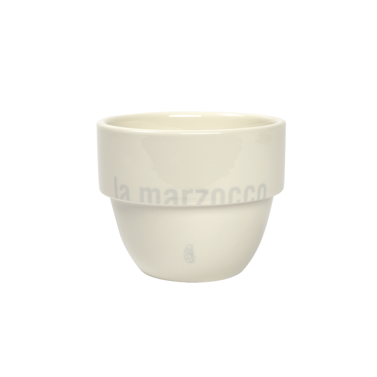 Weiße Espressoschale ohne Henkel in klassischem Design – ideal für den Einsatz im Café-Equipment oder als stilvolles Barista Tool zur professionellen Kaffeezubereitung. Passend für Siebträgermaschinen wie die La Marzocco Linea Mini.