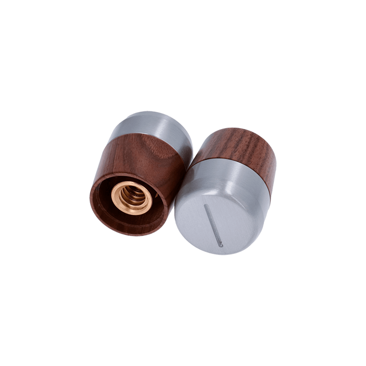 Linea Mini Dampf-Drehgriffe aus Walnussholz von La Marzocco – zwei hochwertige Ersatzteile für die professionelle Siebträgermaschine