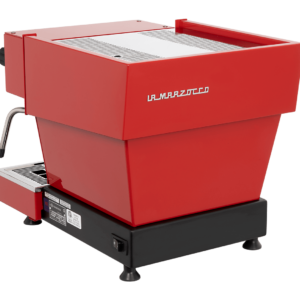 La Marzocco Linea Mini in Rot – professionelle Siebträgermaschine für Gastronomie und Kaffeegenuss zu Hause, mit hochwertigem Design und kompaktem Format.
