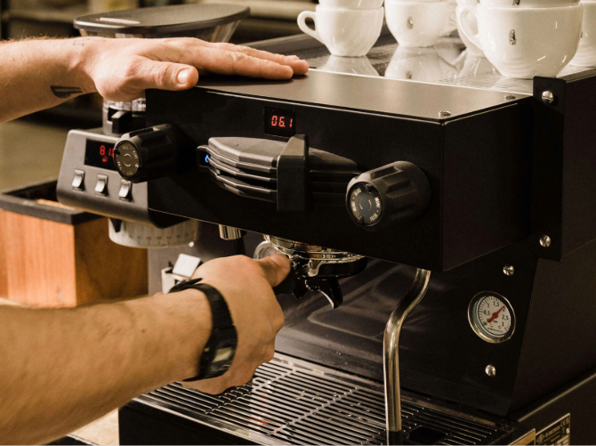 Backflushing einer Espressomaschine